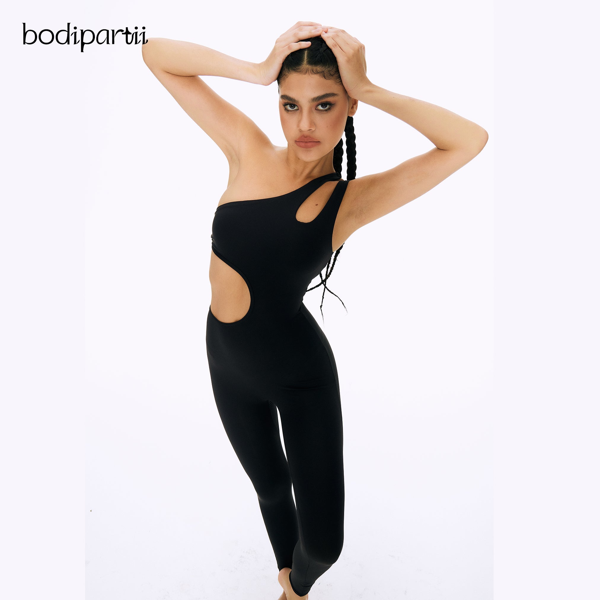 Stylish One Shoulder Cutout Bodysuit