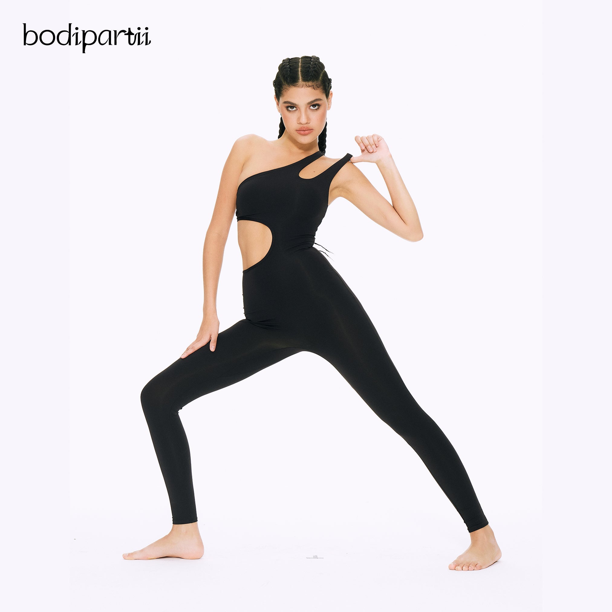 Stylish One Shoulder Cutout Bodysuit