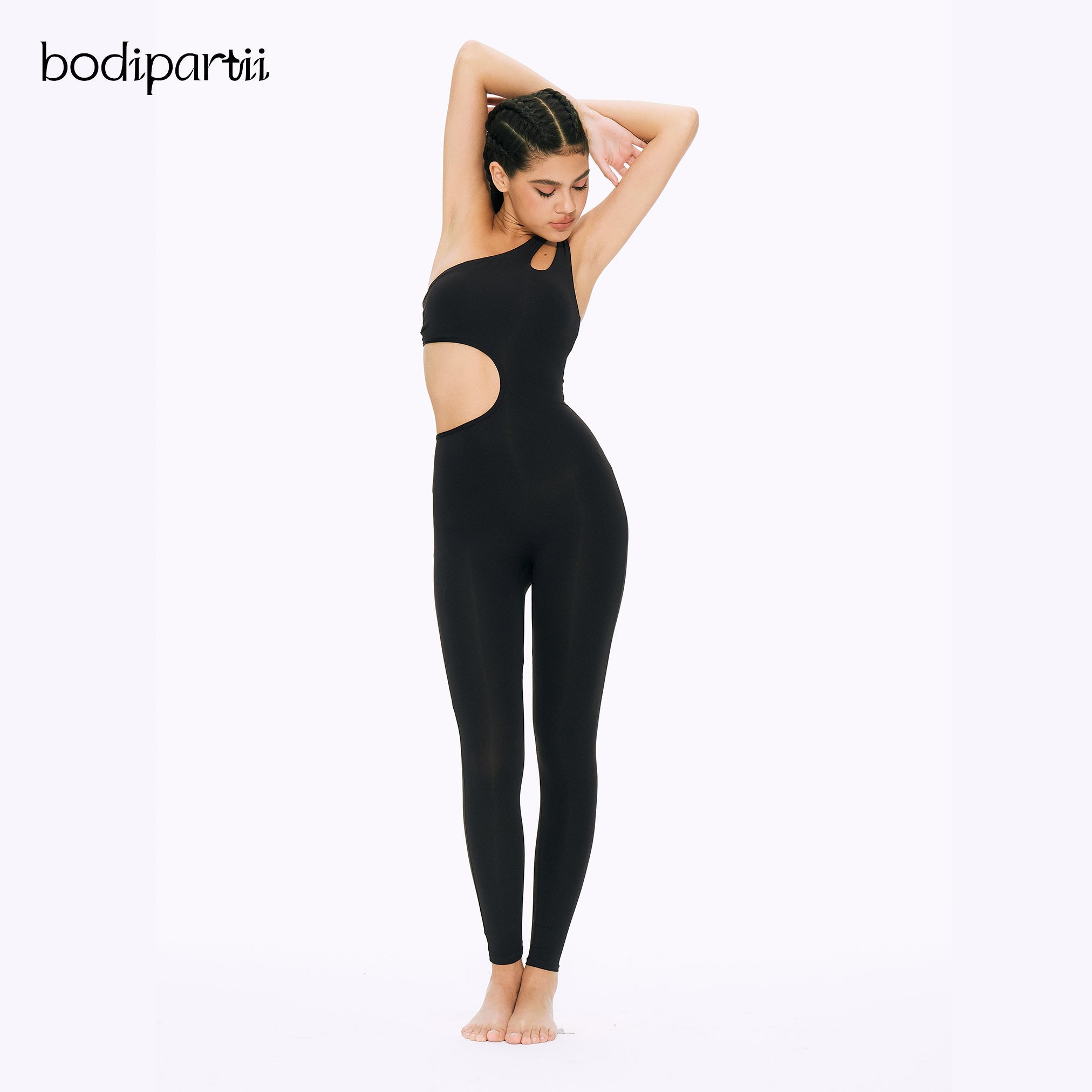 Stylish One Shoulder Cutout Bodysuit