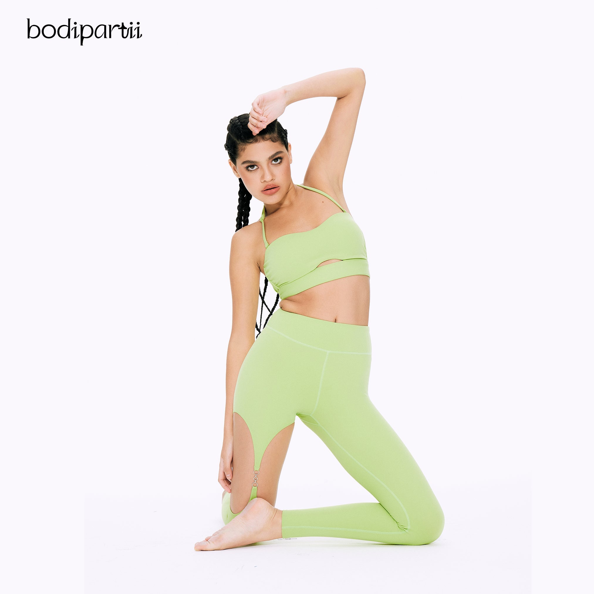 Halter Neck Cutout Slim Fit Workout Crop Top