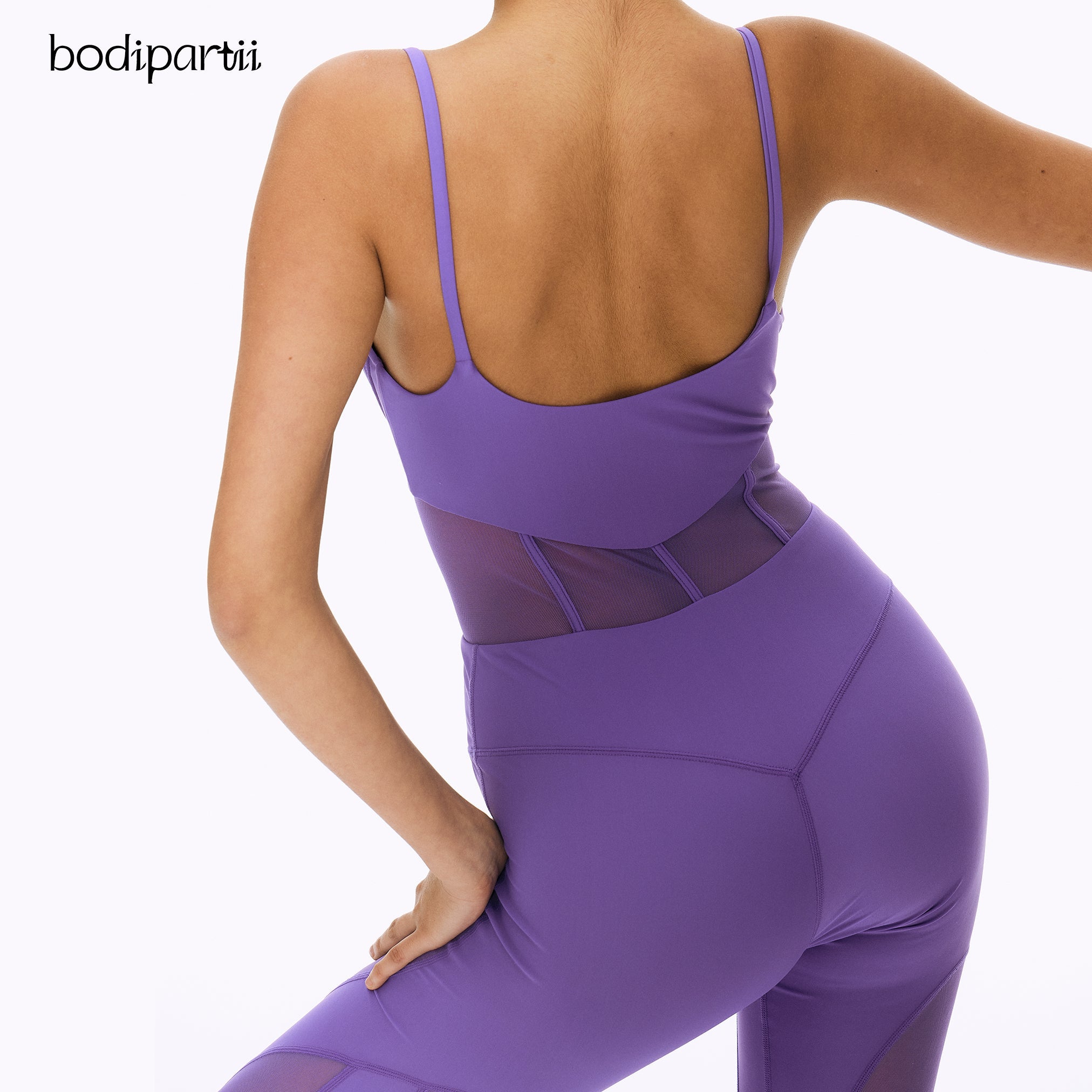 Mesh Panel Sexy Workout Bodysuit